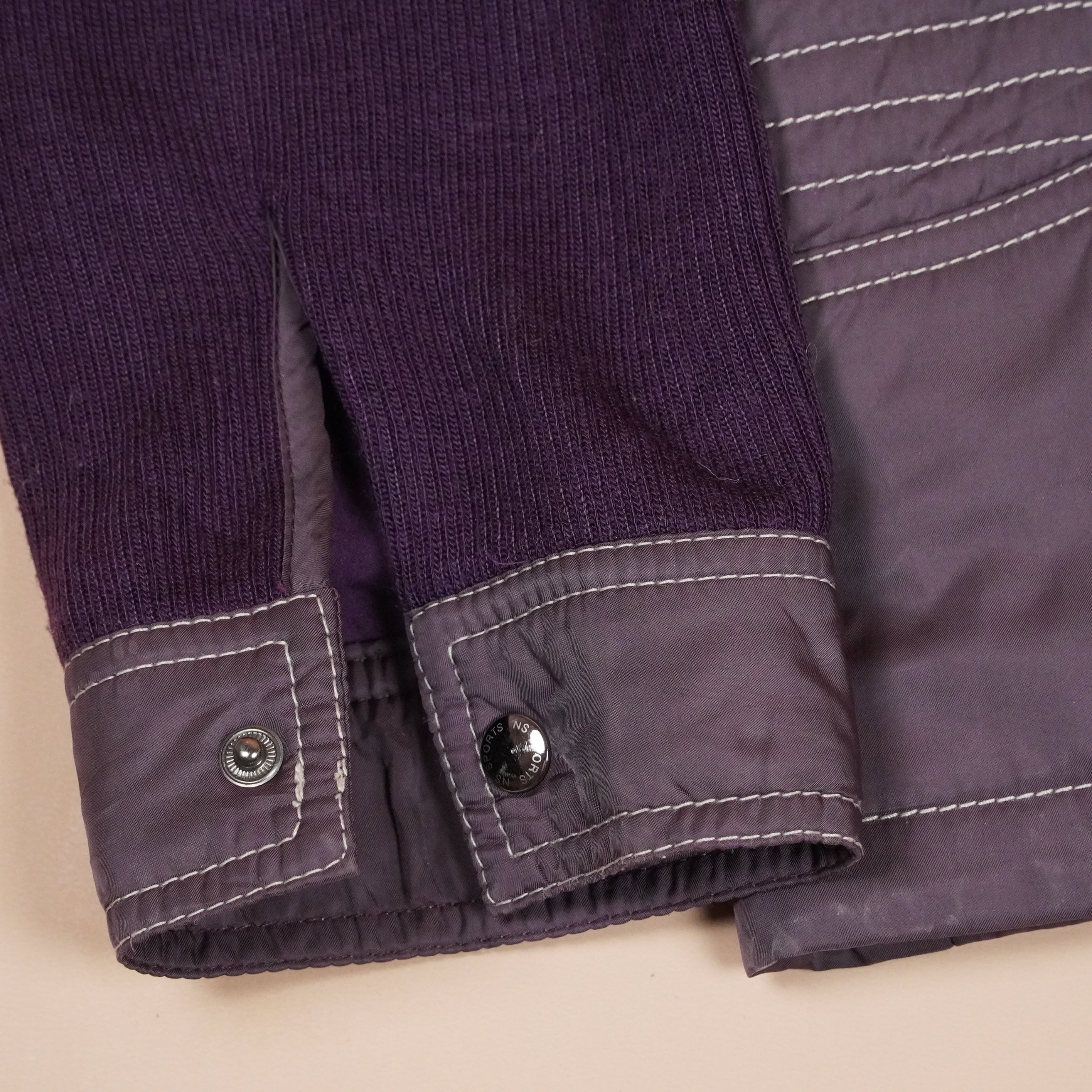 Quilted Winter Jacket with Contrast Sleeves ( SIZE-M )