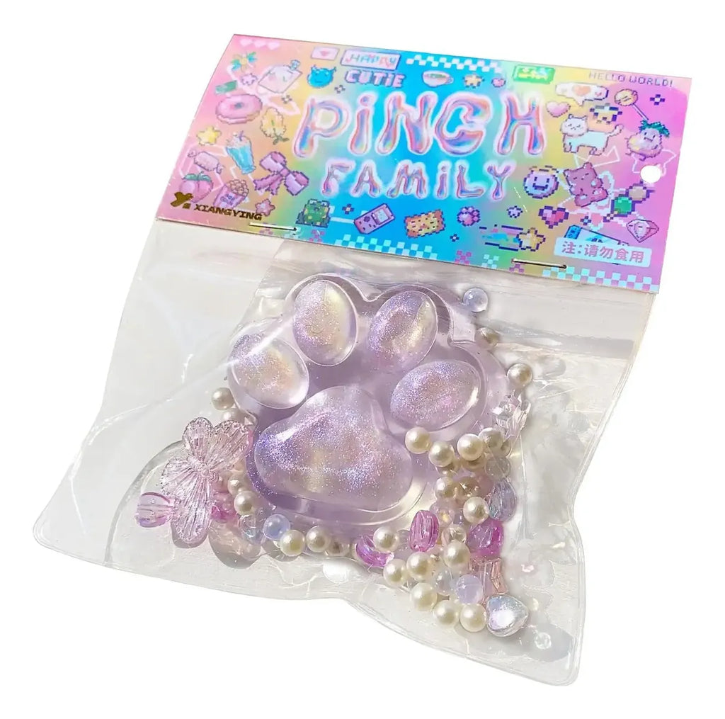 Glitter Jelly Cat Paw Stress Relief Toy (Random colors only)
