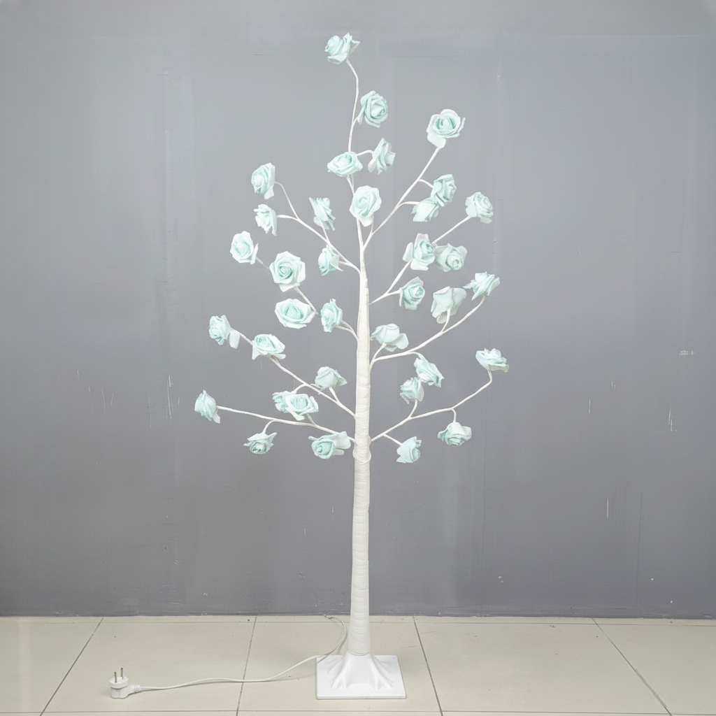 Blue LED Rose Tree – Beautiful Flower Light