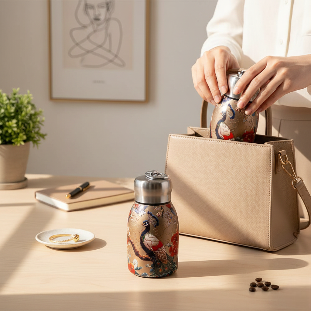 Floral Stainless Steel Flask