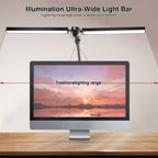 Double Head LED Desk Lamp with Clamp