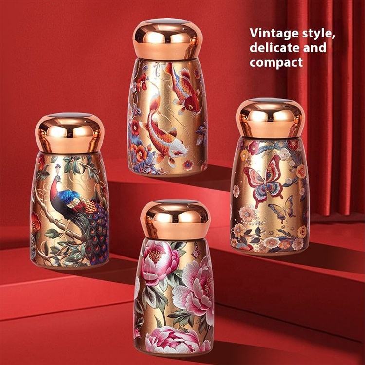 Mini Art Flora Bottle – 300ml SmartTemperature Display Flask ( random Design only )