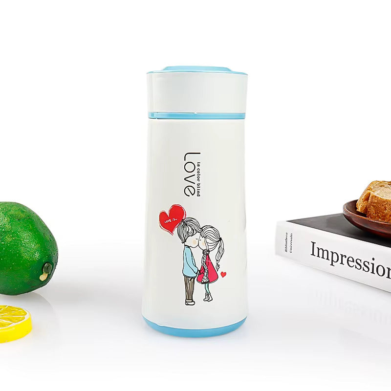 Cute Love Cartoon Insulated Travel Mug | Leakproof Stainless Steel Coffee & Tea Tumbler