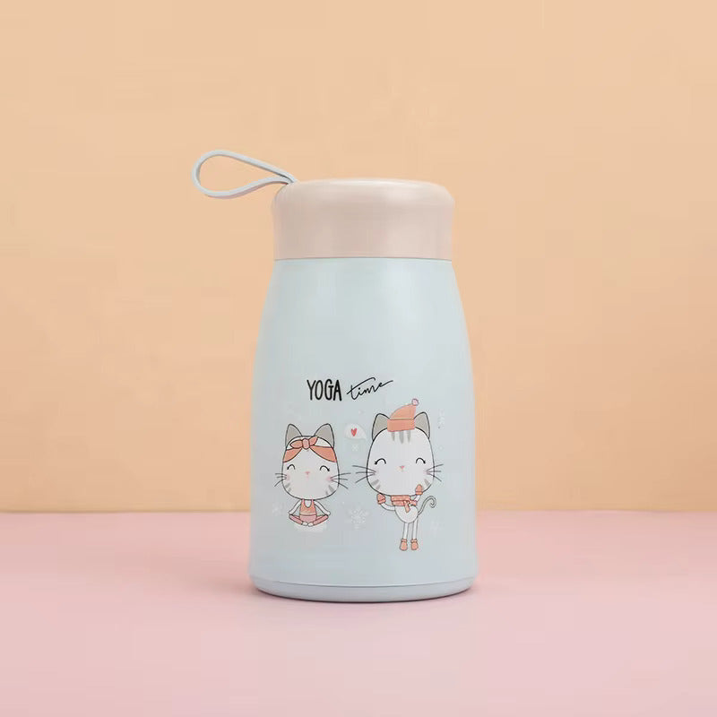 Cute Cartoon Kids Water Bottle with Handle – Leakproof Portable Bottle for School, Travel & Outdoor Use