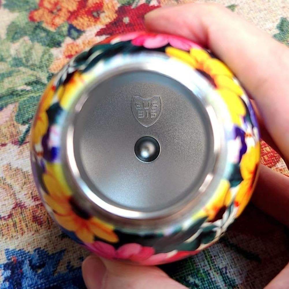 Floral Stainless Steel Flask