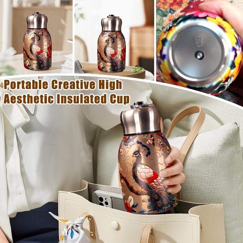 Floral Stainless Steel Flask