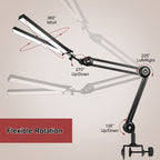 Double Head LED Desk Lamp with Clamp
