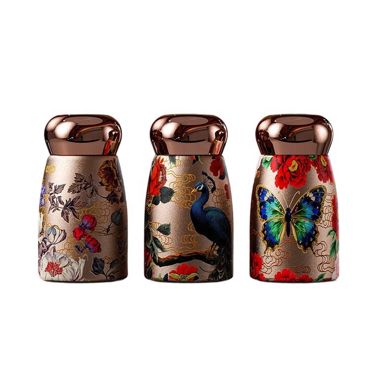 Mini Art Flora Bottle – 300ml SmartTemperature Display Flask ( random Design only )