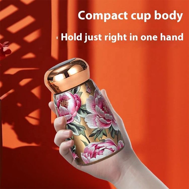 Mini Art Flora Bottle – 300ml SmartTemperature Display Flask ( random Design only )