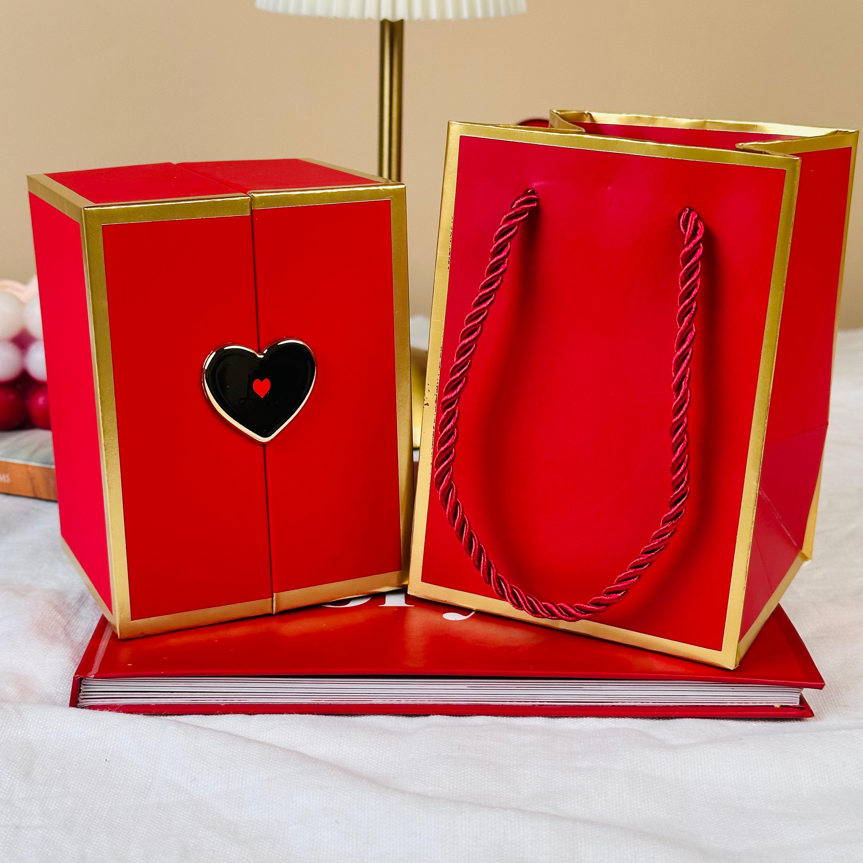 Surprise Gift Box with Roses & Teddy