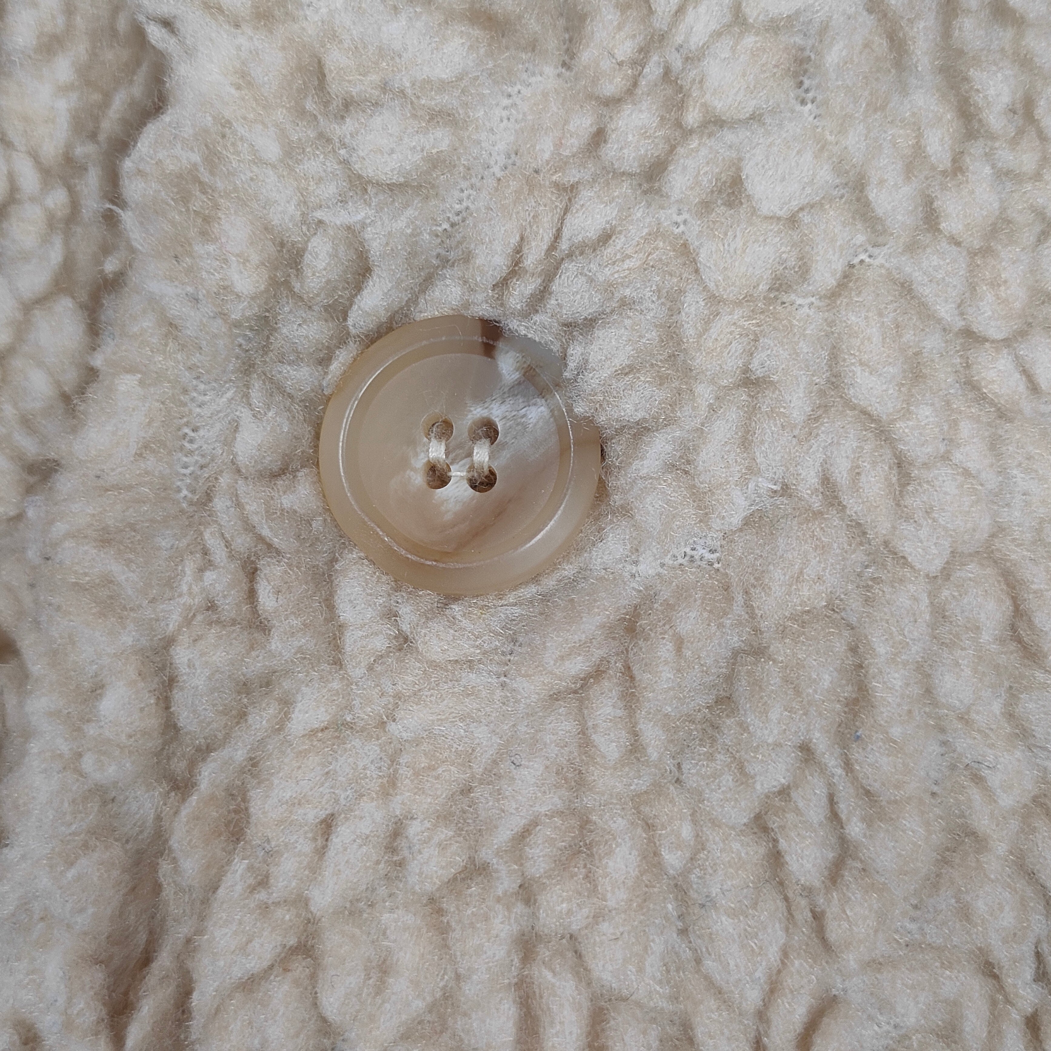 Long Sherpa Fleece Zip-Up Jacket with High Neck ( SIZE-M )