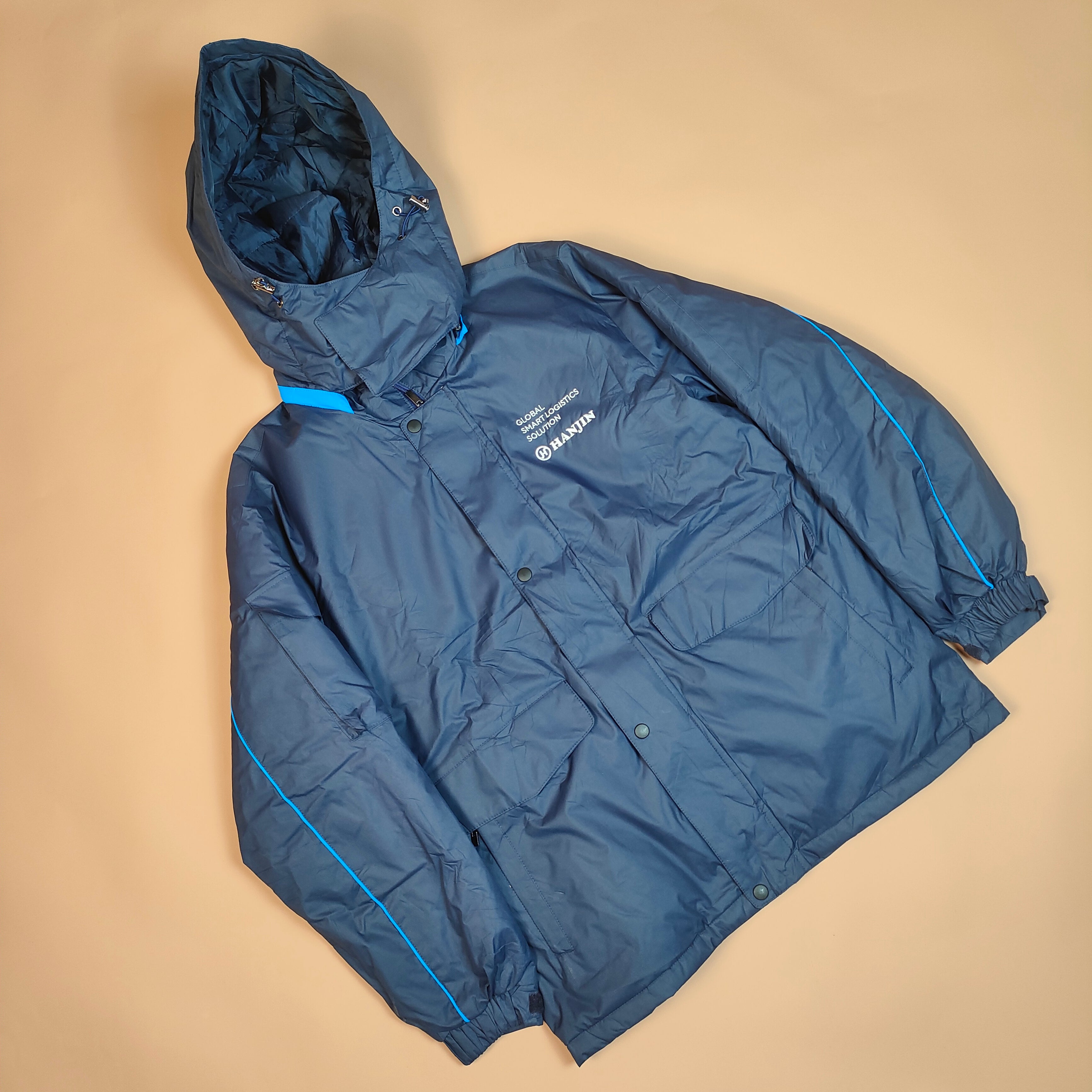 Hooded Insulated Winter Jacket with Front Snap ( SIZE-L )