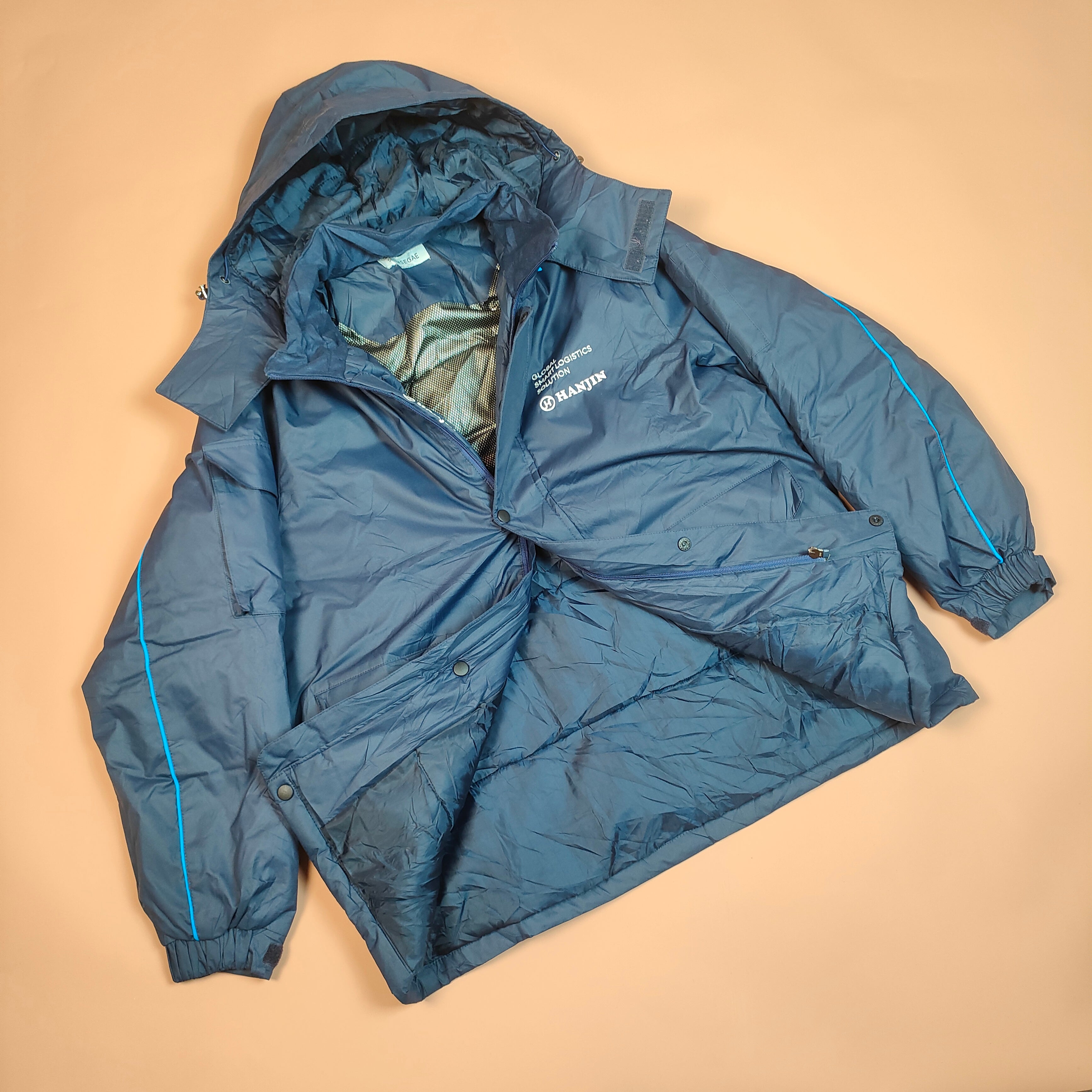 Hooded Insulated Winter Jacket with Front Snap ( SIZE-L )