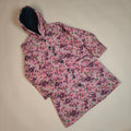 Floral Hooded Quilted Jacket with Button ( SIZE-L )