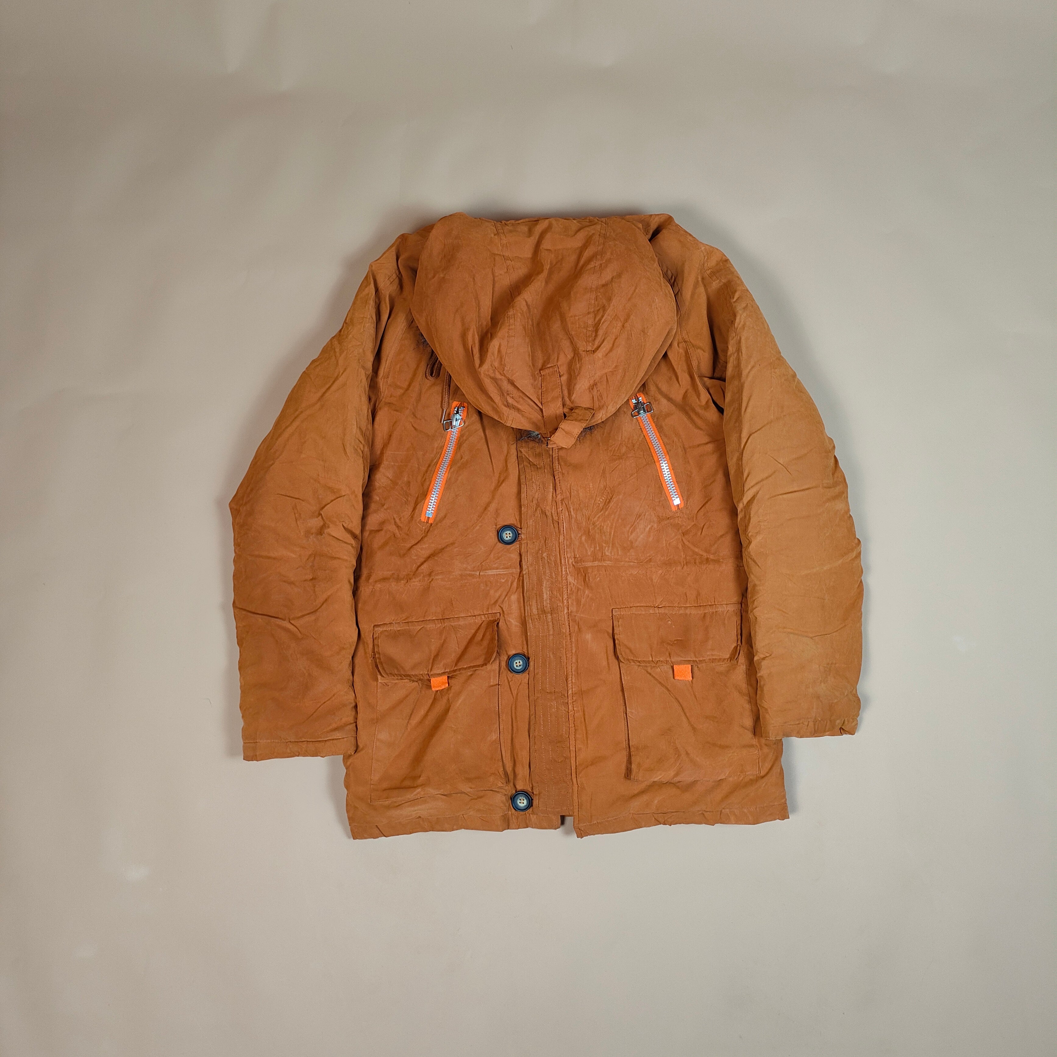 Women’s Orange Winter Parka Jacket ( SIZE-M )