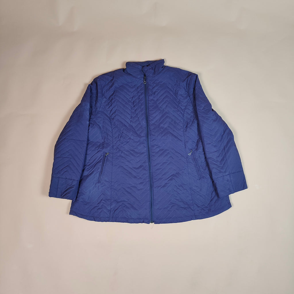 Unisex Quilted Winter Jacket | Chevron Pattern ( SIZE-M )