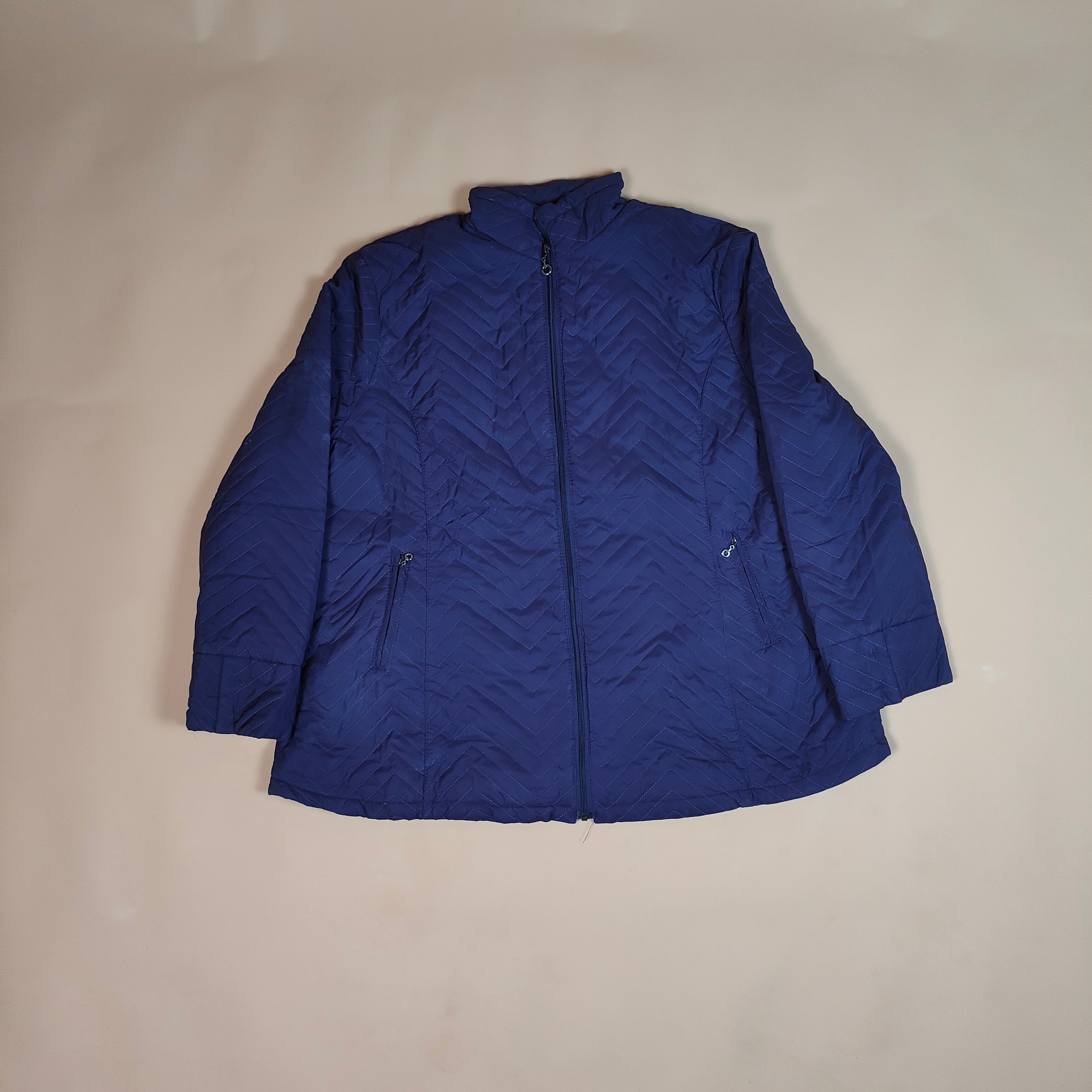 Unisex Quilted Winter Jacket | Chevron Pattern ( SIZE-M )