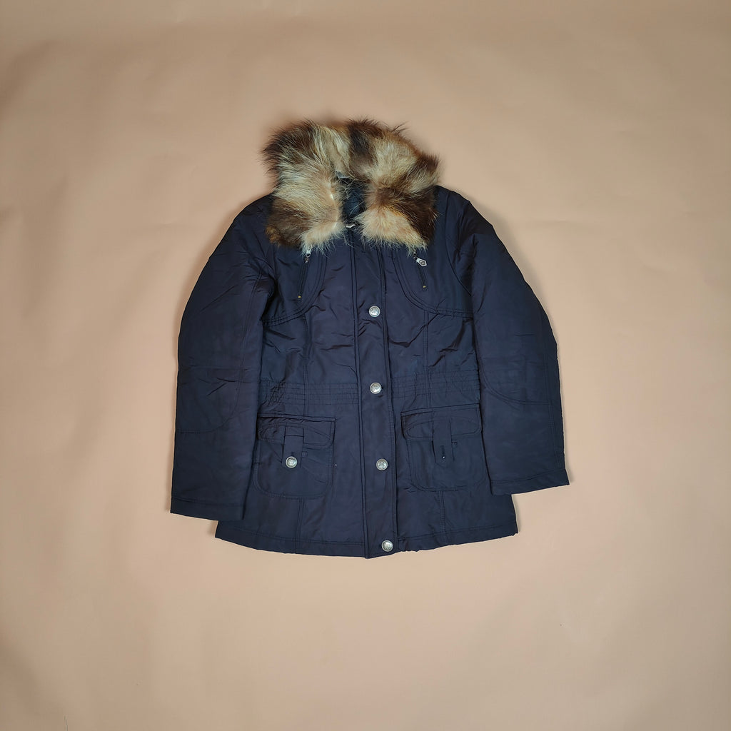 Women’s Winter Puffer Jacket with Faux Fur Collar ( SIZE - S )