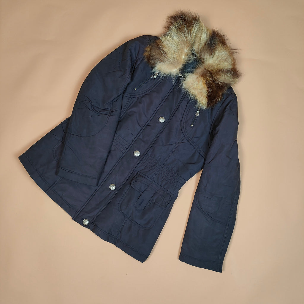 Women’s Winter Puffer Jacket with Faux Fur Collar ( SIZE - S )