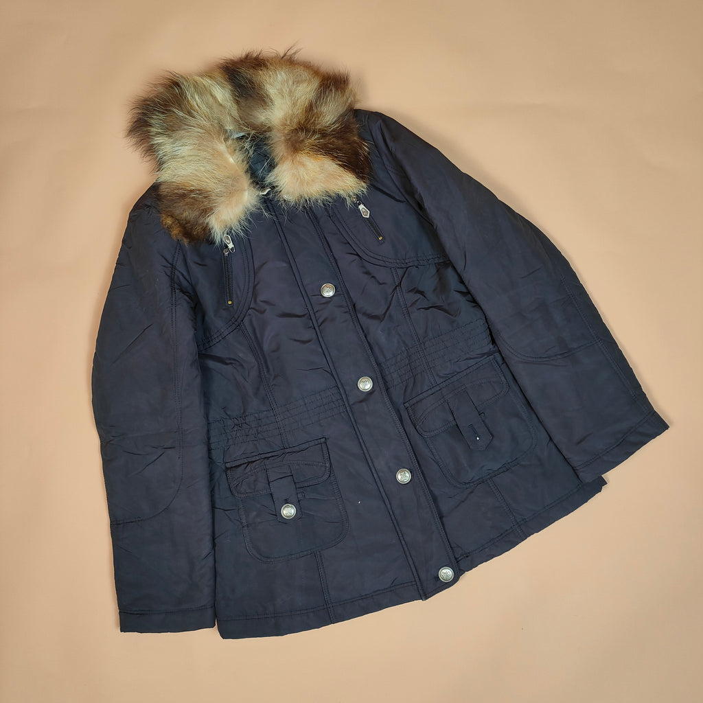 Women’s Winter Puffer Jacket with Faux Fur Collar ( SIZE - S )