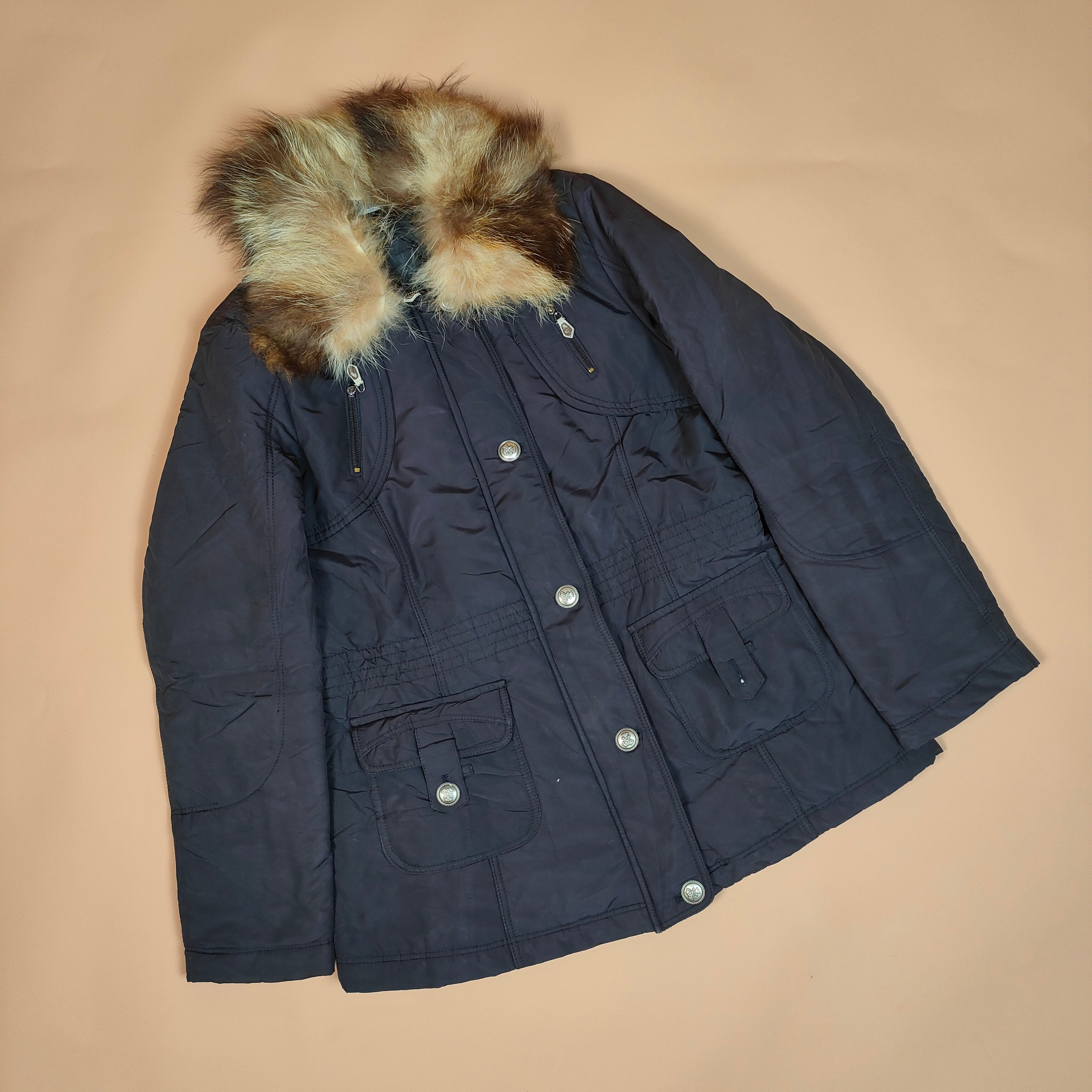 Women’s Winter Puffer Jacket with Faux Fur Collar ( SIZE - S )