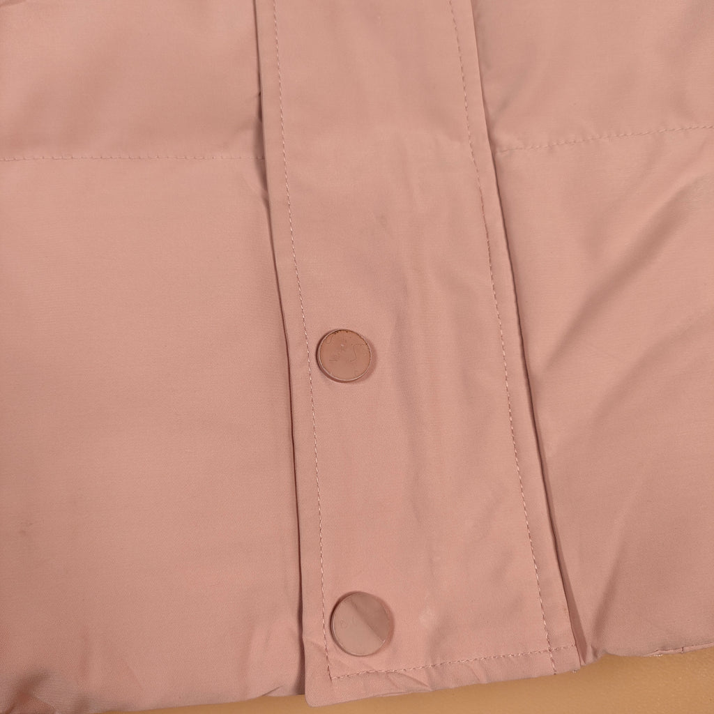 Women’s Light Pink Puffer Winter Jacket ( SIZE-M )