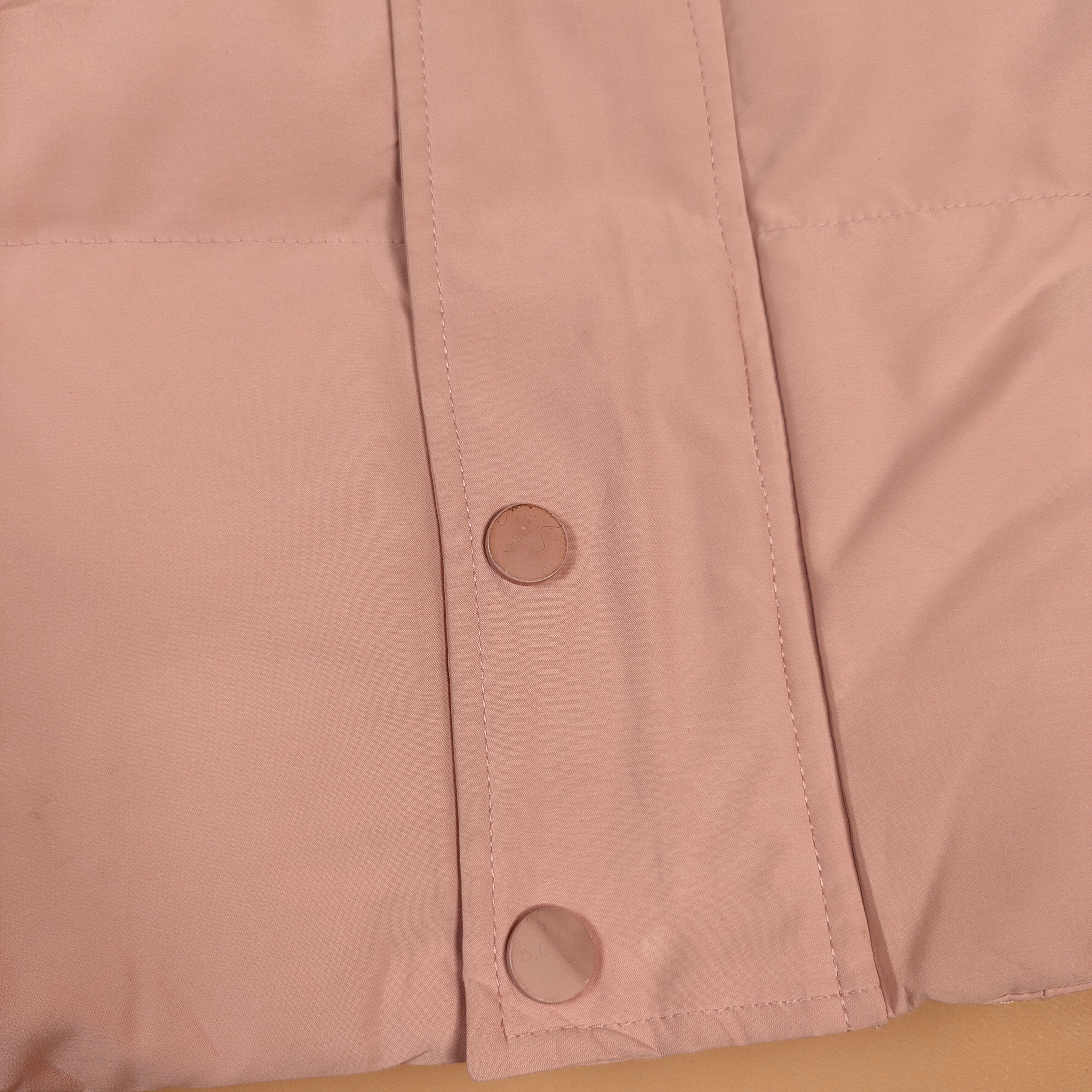 Women’s Light Pink Puffer Winter Jacket ( SIZE-M )