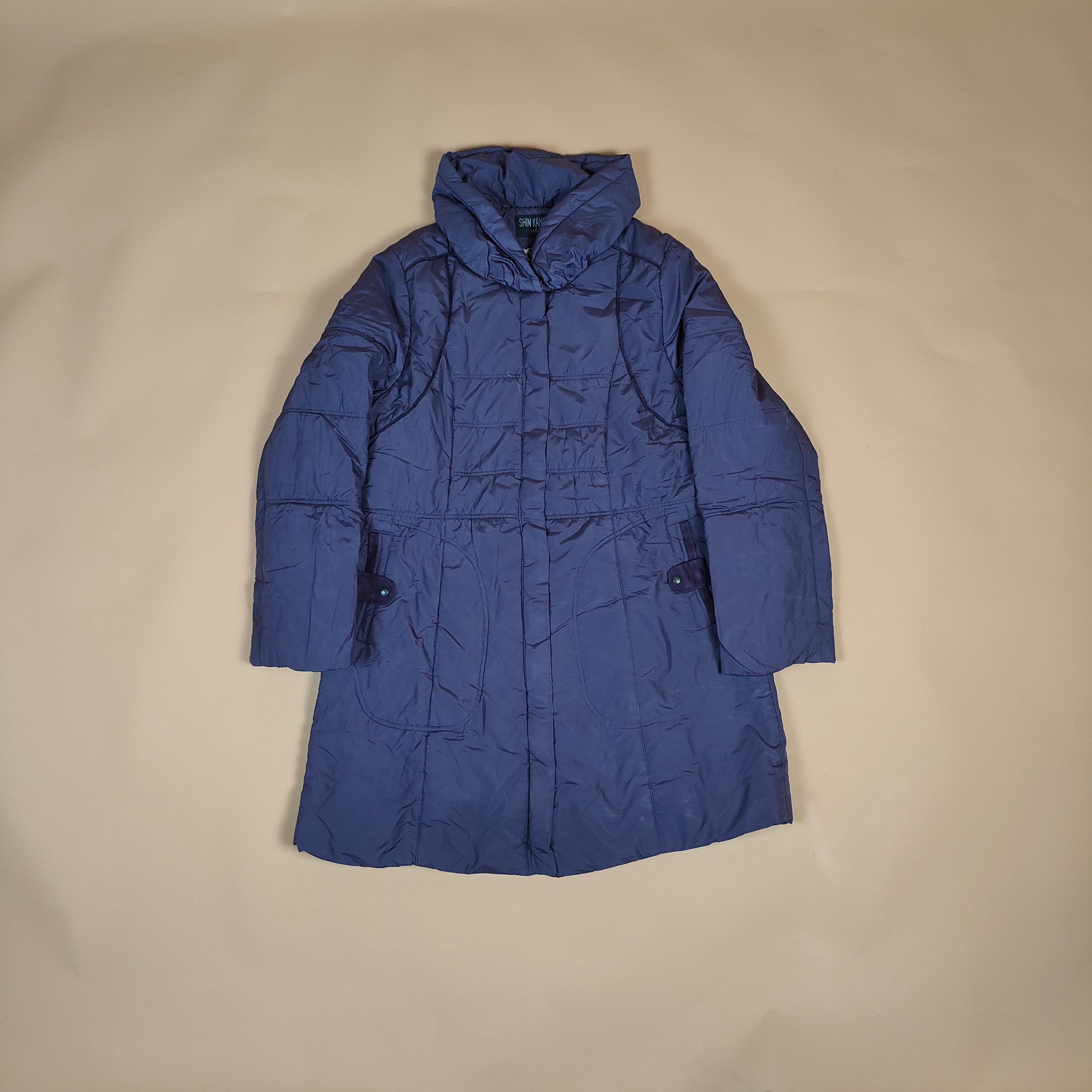 Long Hooded Padded Winter Jacket ( SIZE-L )