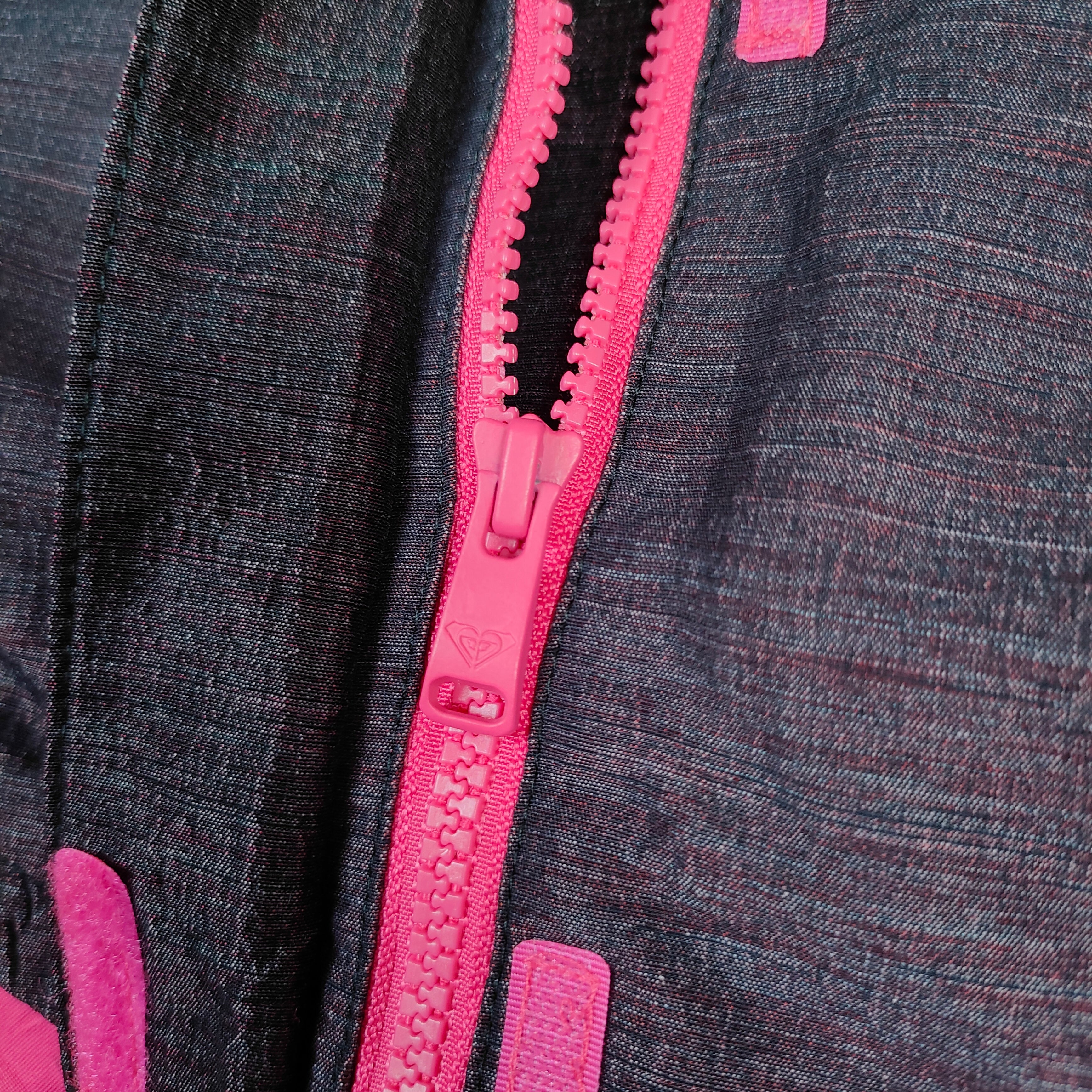 Unisex Pink Colorblock Hooded Winter Jacket ( SIZE-M )
