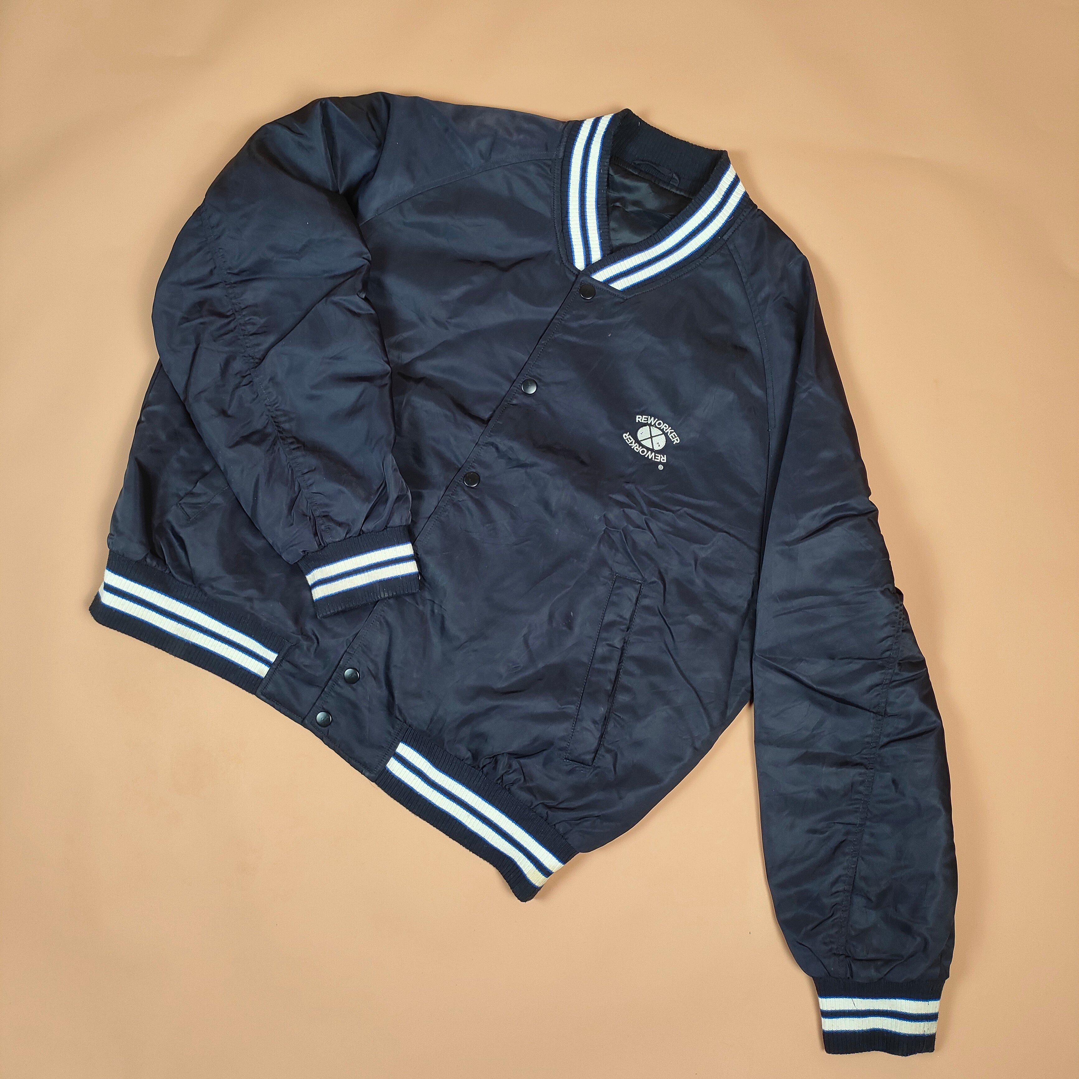 Unisex Navy Blue Varsity Jacket ( SIZE-M )