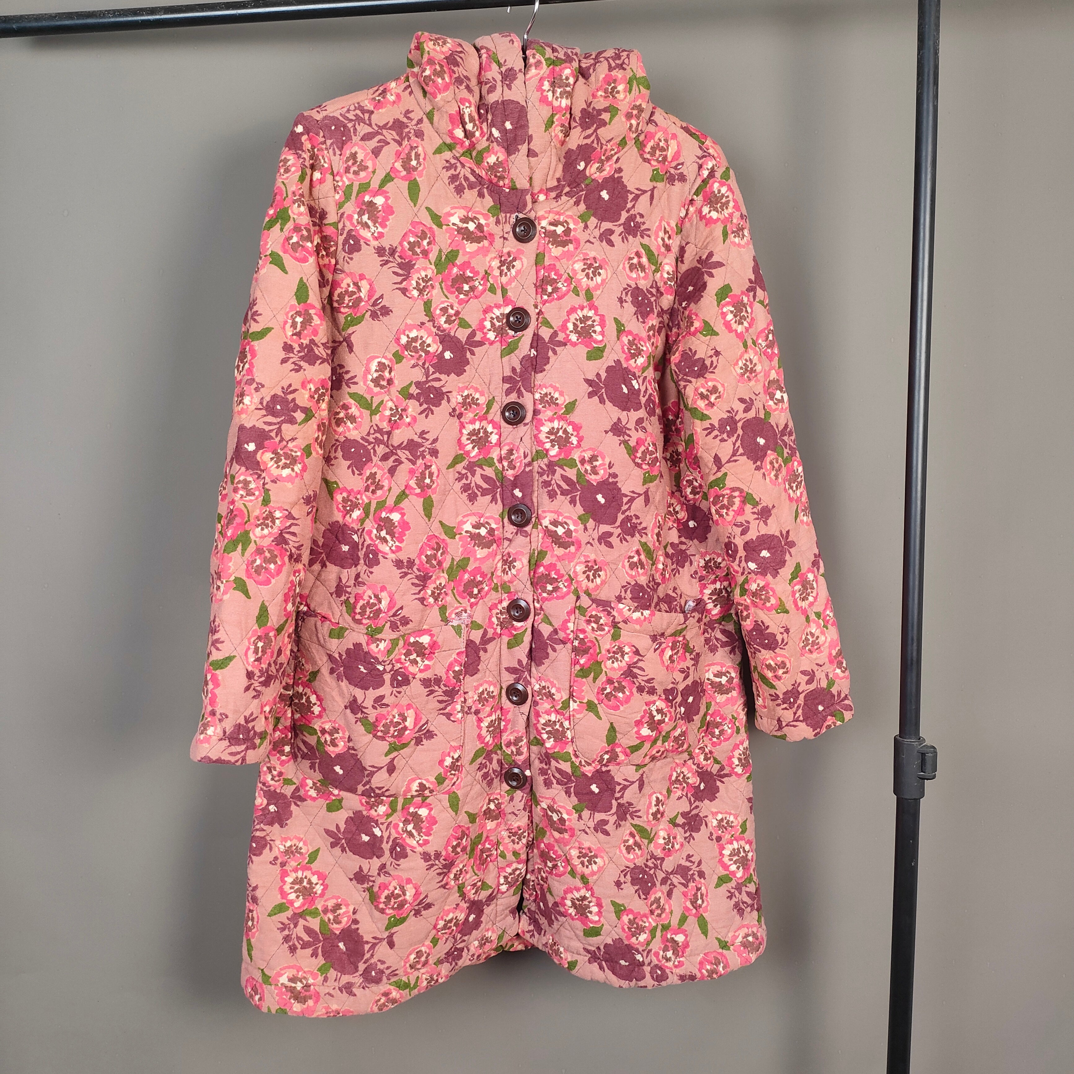 Women’s Floral Quilted Hooded Winter Jacket ( SIZE-M )