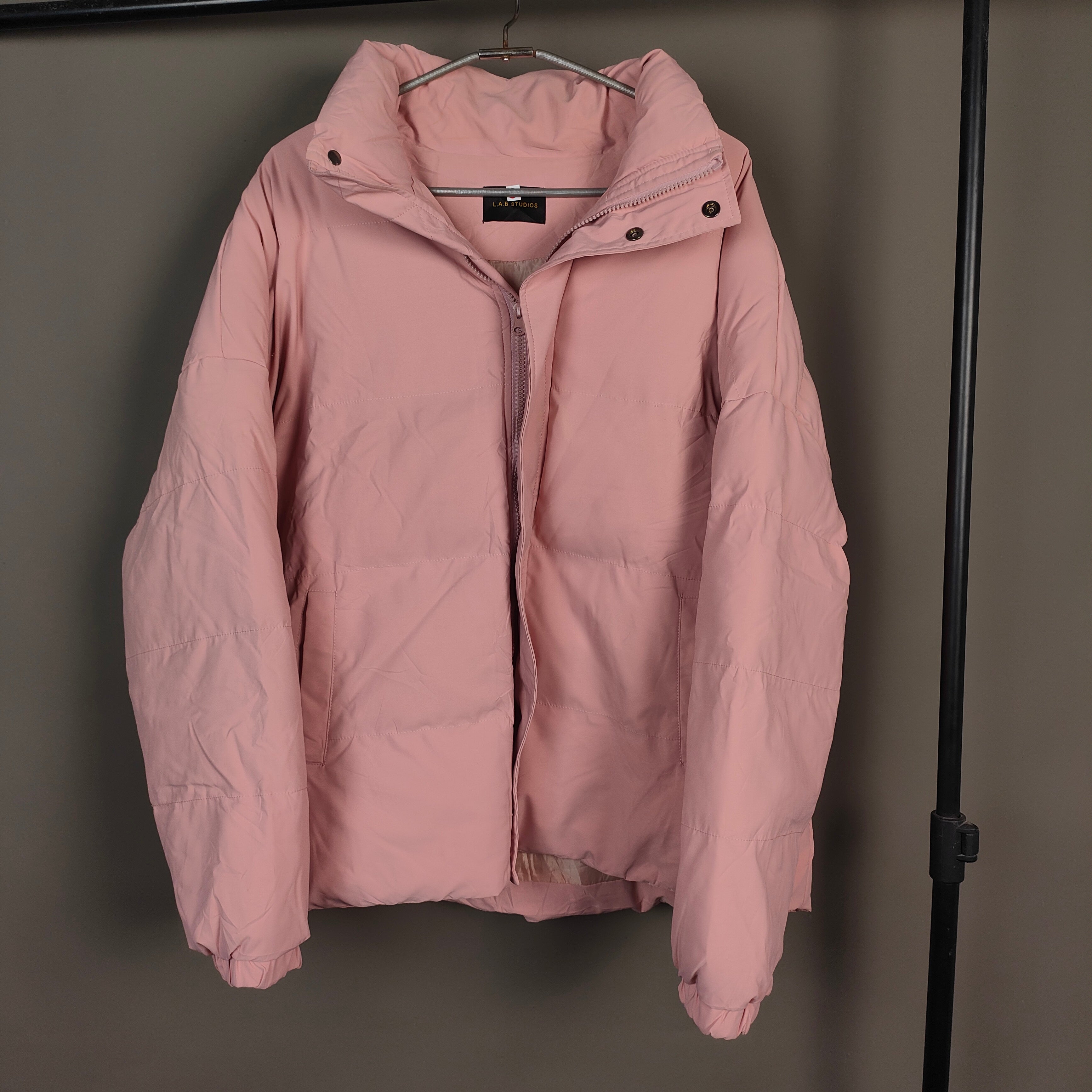 Women’s Light Pink Puffer Winter Jacket ( SIZE-M )