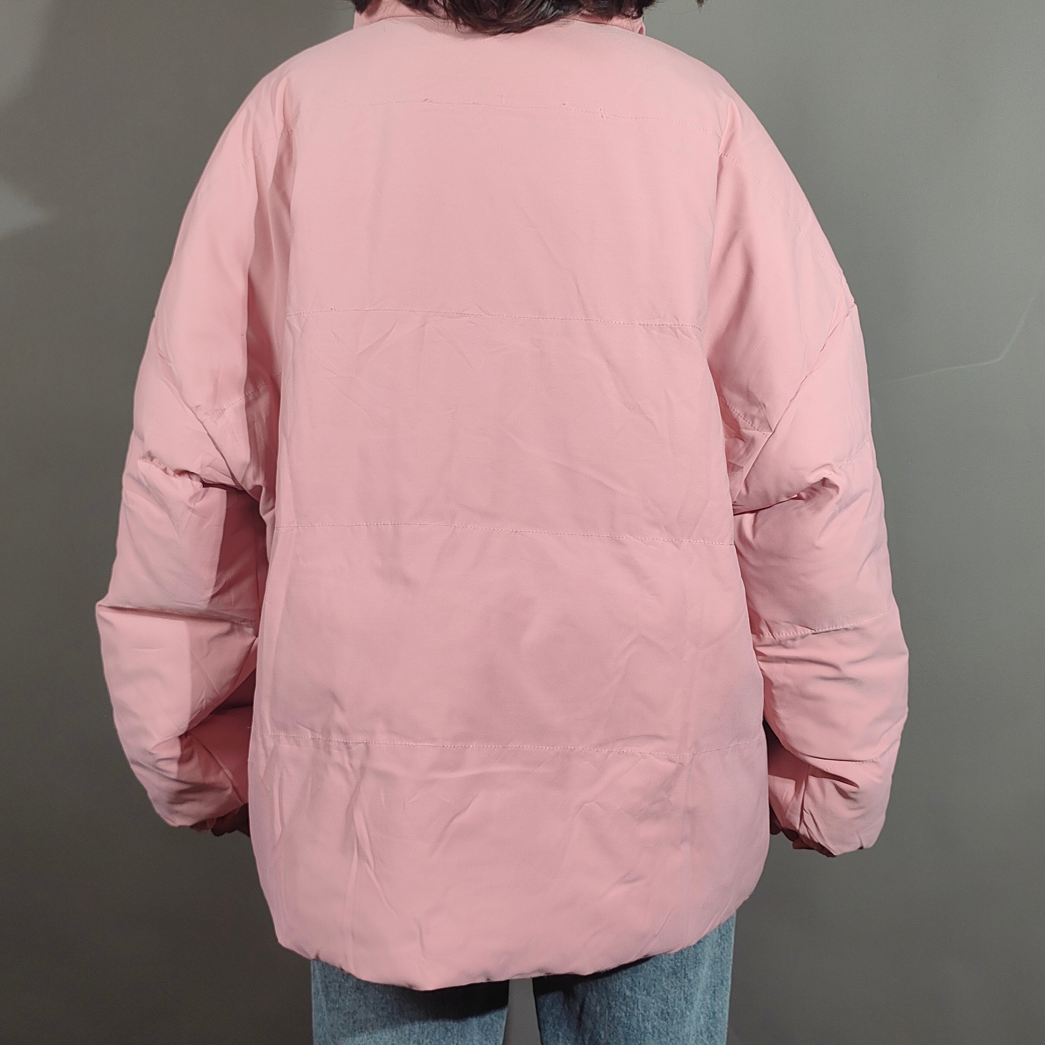 Women’s Light Pink Puffer Winter Jacket ( SIZE-M )