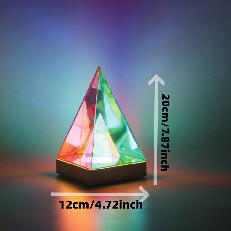 3D Art Pyramid Night lamp Colorful Table lamp Acrylic Light Bedside Table Desk lamp for Bedroom Decorative