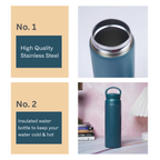 Premium Matte Finish Leak-Proof Water Bottle with Carry Handle