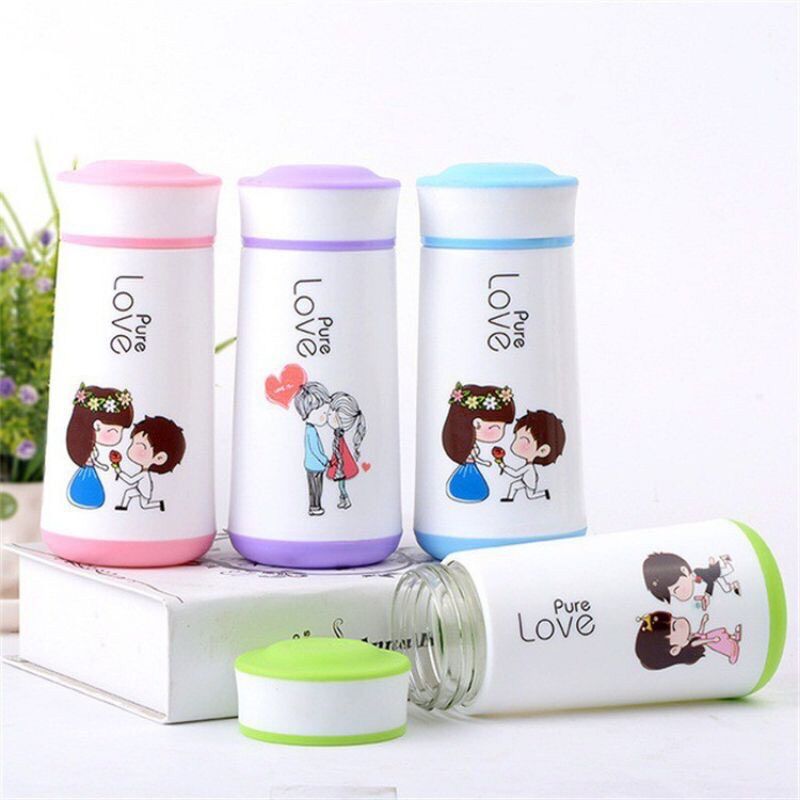 Cute Love Cartoon Insulated Travel Mug | Leakproof Stainless Steel Coffee & Tea Tumbler