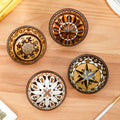 Hand-Painted Style Ceramic Bowl Set of 4 – Moroccan Inspired Decorative Serving & Snack Bowls