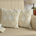 Cream Boho Diamond Tufted Cushion Cover Set – Textured Decorative Throw Pillows Cover Set for Sofa, Living Room & Bedroom (Pack of 2)
