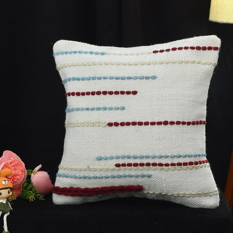 Handwoven Striped Cushion Cover Set – Premium Boho Decorative Pillow Covers for Sofa, Couch & Living Room Décor ( Pack of 2 )