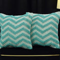 Handwoven Tufted Zigzag Cushion Cover Set – Soft Textured Decorative Throw Pillow Covers for Sofa, Bed & Living Room Décor ( Pack of 2 )