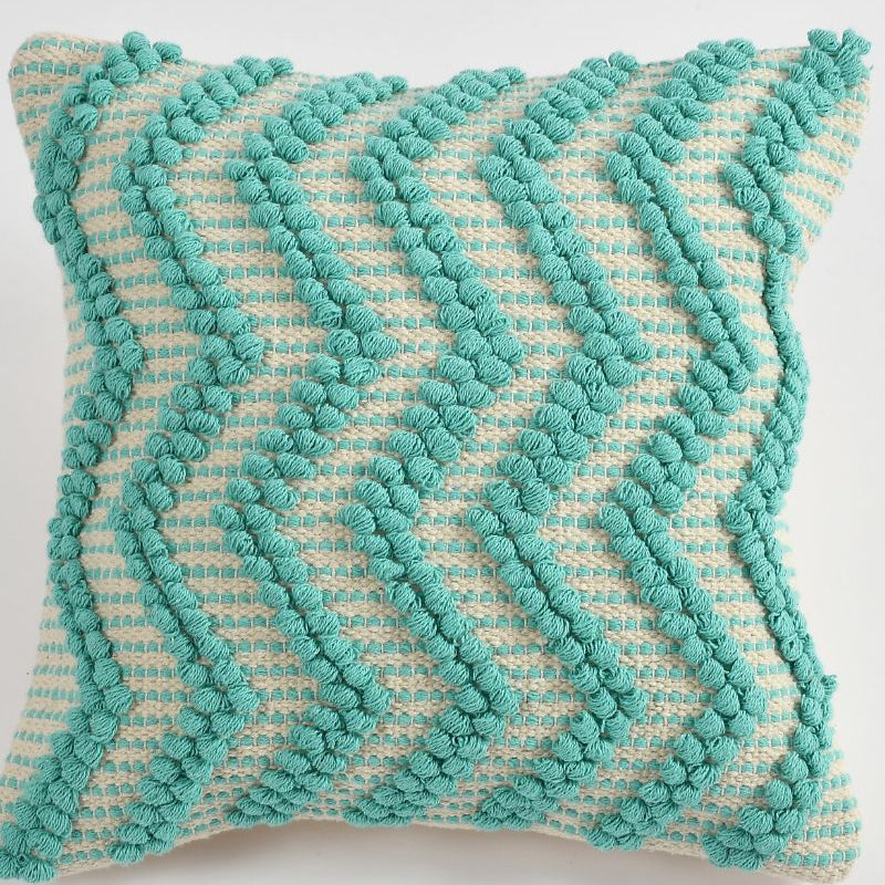 Handwoven Tufted Zigzag Cushion Cover Set – Soft Textured Decorative Throw Pillow Covers for Sofa, Bed & Living Room Décor ( Pack of 2 )