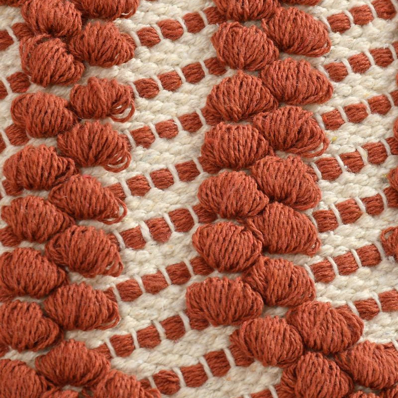 Rustic Terracotta Textured Cushion Cover Set – Boho Zigzag Decorative Throw Pillows Cover Set for Sofa, Living Room & Bedroom (Set of 2)