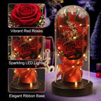 Forever Rose in Glass Dome Lamp