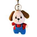Handmade Crochet Dog Keychain(Random Color)