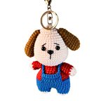 Handmade Crochet Dog Keychain(Random Color)