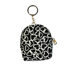 Mini Heart Print Coin Pouch Keychain(Random Color)