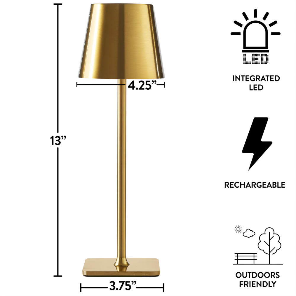 Luxury Gold Table Lamp with Metal Shade