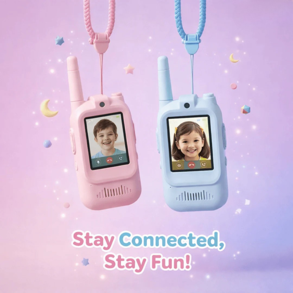 Kids Smart Video Walkie Talkie with Camera & Display  Fun Learning Toy (2 Pack)