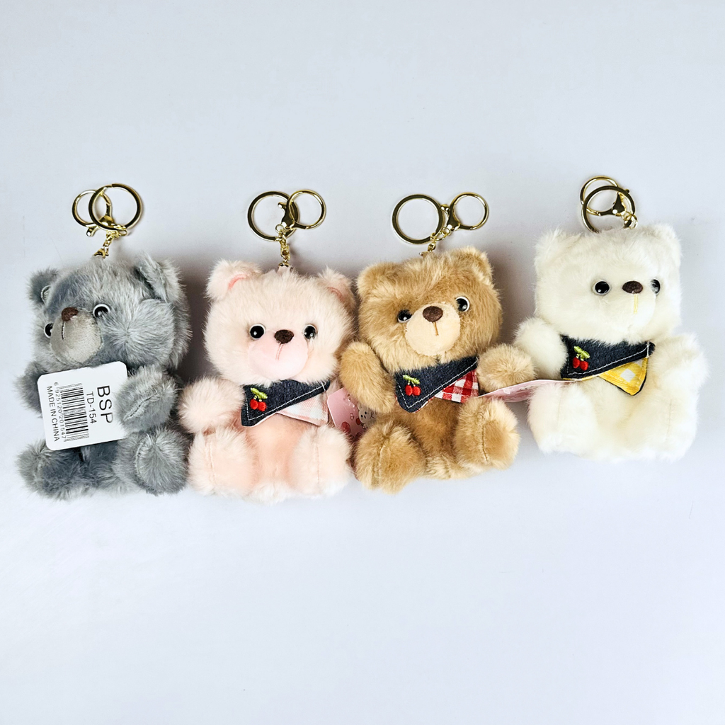 Cute Teddy Plush Keychain(Random Color)
