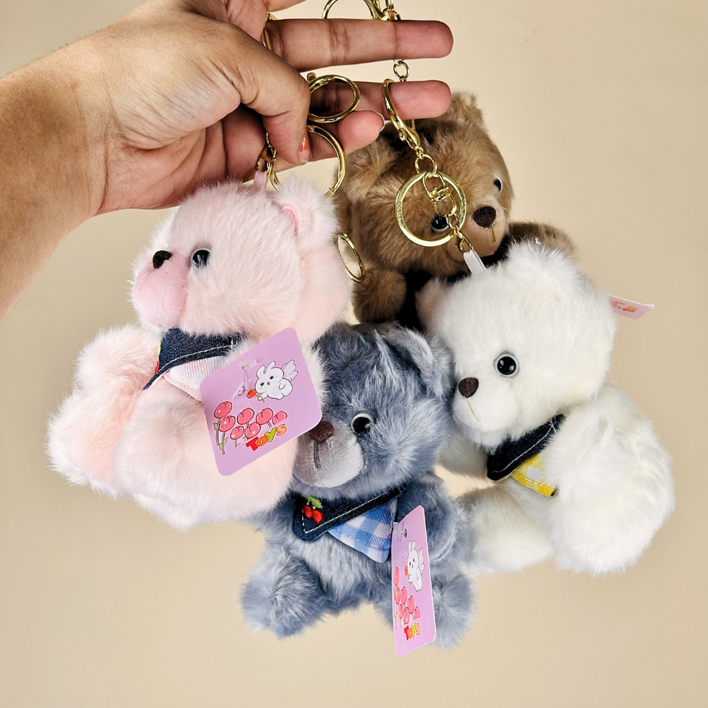 Cute Teddy Plush Keychain(Random Color)